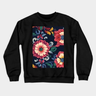 Colorful Flower Pattern V2 Crewneck Sweatshirt